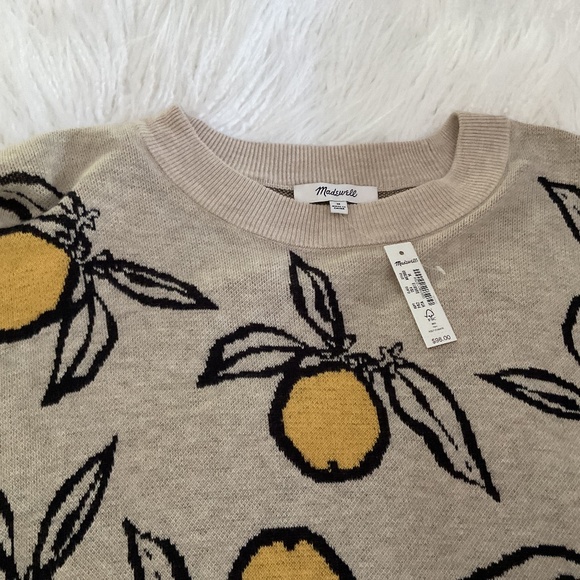 Madewell crew neck sweater with lemon print - Picture 2 of 3